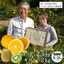 【ふるさと納税】片山農園の淡路島のはっさく2.5kgとキウイ2.0kg【サイズいろいろS〜2Lサイズ】