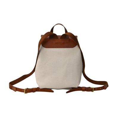 ふるさと納税 豊岡市 豊岡鞄　エルダー　ミニリュック　キナリ×赤茶　 |  | 01