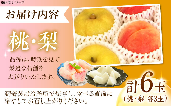 【先行予約】 藤渕果樹園の桃・梨セット 各3玉 〈2026年8月～発送〉 ／ 桃 もも 梨 なし フルーツ 果物 くだもの 季節のフルーツ ?【株式会社内子フレッシュパークからり】 [BKAD076]