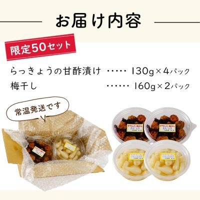 ふるさと納税 伊豆市 【数量限定】梅干し(160g×2パック)&らっきょうの甘酢漬け(130g×2パック) |  | 03