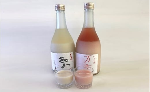 
[№5762-0427]どぶろく「き八（きはち）」＆にごり酒「万季」紅白セット（各720ml）
