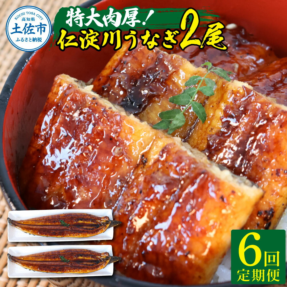 【ふるさと納税】＜6回定期便＞仁淀川特大肉厚うなぎ2尾セット 定期コース 6ヶ月 タレ付き うなぎ 鰻 ウナギ 蒲焼き かば焼き 特大サイズ 1尾200g超え 仁淀川 国産 太化うなぎ 養殖 きざみ おいしい 人気 冷凍 食品 真空パック 夏 ふるさと納税 149000円 高知 高知県