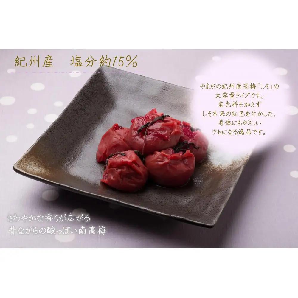 【定期便・3ヵ月毎 全3回】ご家庭用 紀州南高梅 しそ漬 つぶれ 700g×2 ［YM16］