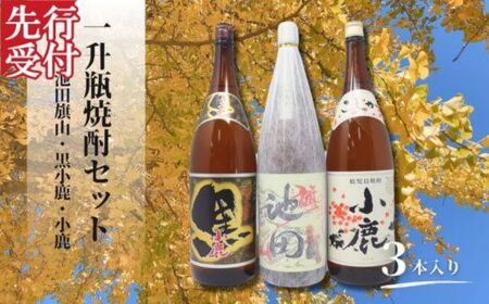 ☆先行受付☆No.2117　池田旗山・小鹿黒・小鹿（一升瓶） 3本セット