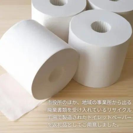 【毎月定期便】トイレットペーパー W 12ロール×8パック 計96ロール リサイクル 遠野市全12回【配送不可地域：離島・北海道・沖縄県・東海・近畿・中国・四国・九州】【4090259】