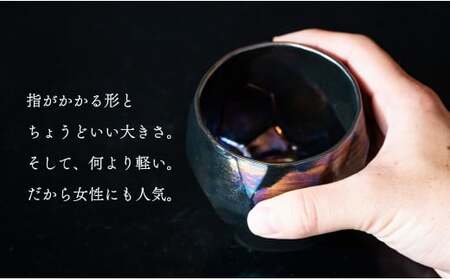 【晩酌を華やかに】メタリックな有田焼 ロックカップ(面取り) 黒色 4個セット 女性にも人気 【喜鶴製陶】軽量 ギフト ペアセット 食器 有田焼 ロックグラス ビアカップ タンブラー 35000円 3