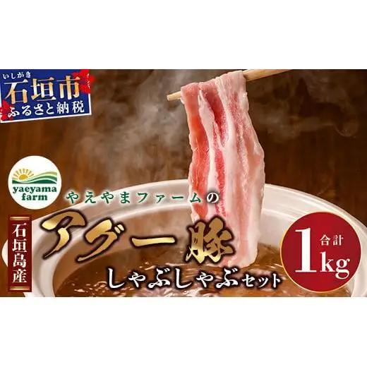 石垣島産 やえやまファームのアグ―豚（南ぬ豚）しゃぶしゃぶセット1kg  E-10-1 