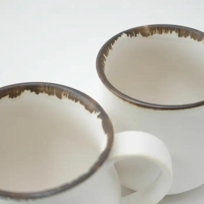 【波佐見焼】Folk Design 渕錆白マット ペア アロママグ 食器【玉有】[IE41] 波佐見焼