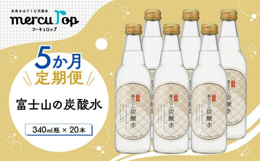 
										
										【５か月連続】富士山の炭酸水（340ml瓶×20本）＜毎月お届けコース＞ FBB020
									