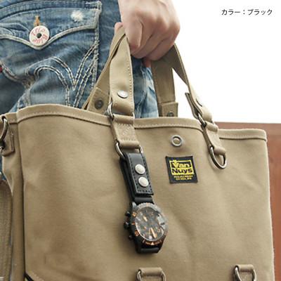 ふるさと納税 松茂町 VanNuys 外れにくいWホック仕様のぬめ革の時計ホルダー Type-D【20mm幅】(キャメル) |  | 03