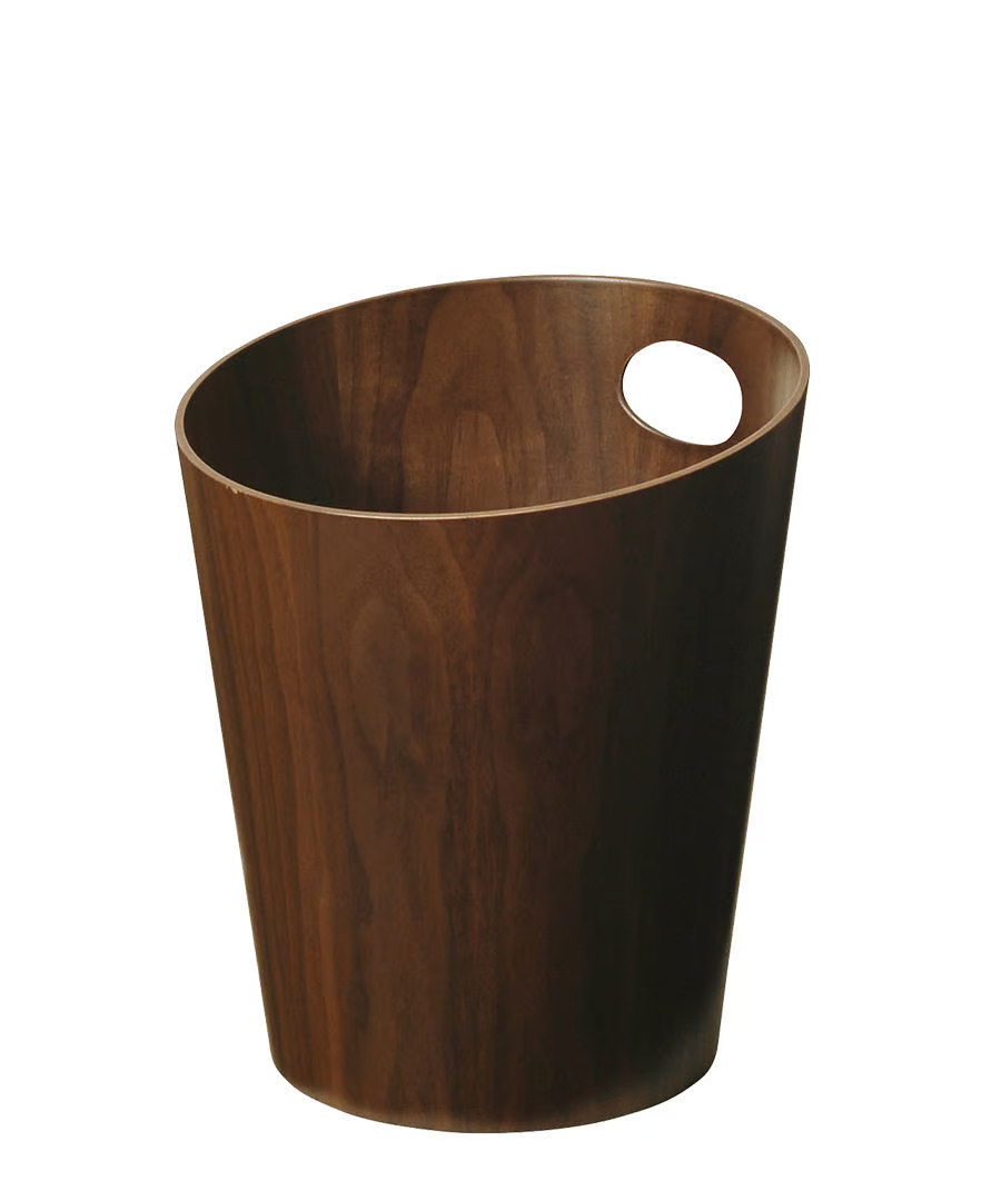 ごみ箱 ダストボックス ゴミ箱 おしゃれ サイトーウッド BASKET ハンドル付き ウォールナット インテリア スリム SAITOWOOD 藤枝家具 WN903XX