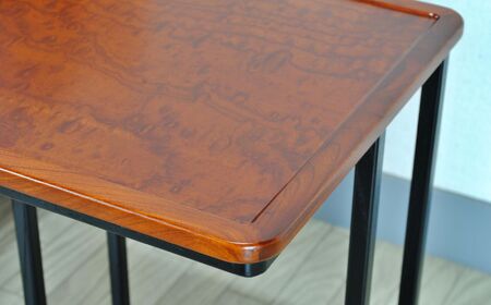 〈創業明治2年、田中家具謹製〉二本松伝統家具 けやきのサイドテーブル 1段 #2【田中家具】