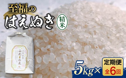 
                  【令和8年産米先行予約】（全6回定期便）至福のはえぬき 5kg 米 お米 おこめ 山形県 新庄市 F3S-2862
                