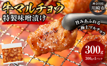 ＜訳アリ＞牛マルチョウ　特製味噌漬け　0.3kg(300g×1）【2026年9月発送】