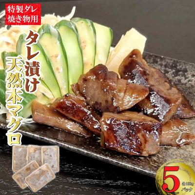 ふるさと納税 室戸市 本マグロ特製タレ漬け(焼き物用) 500g (100g×5パック)