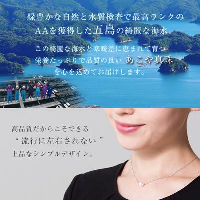 ふるさと納税 島原市 【Marycoco】あこや本真珠 8mm 一粒 パールスルーネックレス シルバー ケース付 NPS8 |  | 01