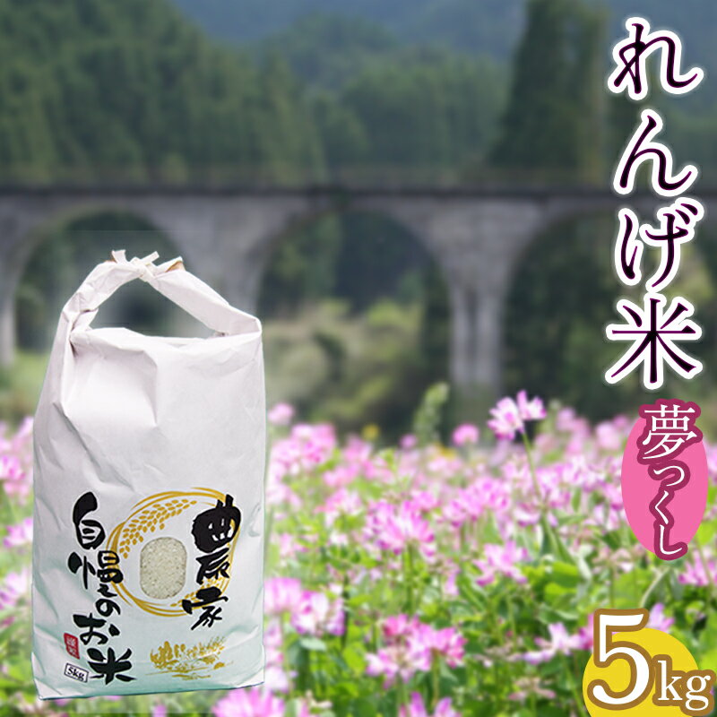 【ふるさと納税】 福岡県 東峰村産 東峰村 の 湧き水 で 作った 東峰村 れんげ 米 夢つくし 米 精米 こめ ご飯 飯 数量限定 5kg　AB1-S
