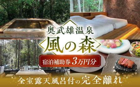 宿泊券 奥武雄温泉 風の森 宿泊補助券 3万円分 [UEC001] 宿泊券 宿泊券 宿泊券
