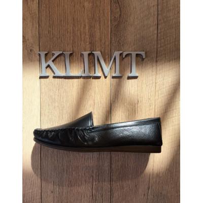 ふるさと納税 静岡市 靴　KLIMT(クリムト) のふわふわ楽チン　22cm　ブラック　モカシンシューズ