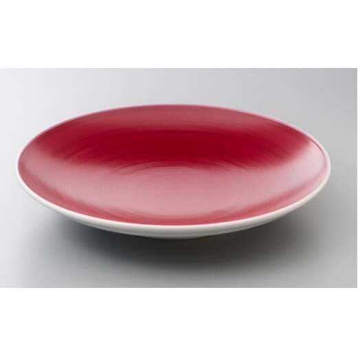 ARITA PORCELAIN LAB(アリタポーセリンラボ) ワインレッド・平皿(大) 有田焼 モダン 大皿 盛り皿 A45-131_イメージ2