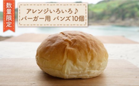 【数量限定】バーガー用 バンズ パン 10個 CEP031 パン 長崎 西海 贈答 ギフト 冷凍
