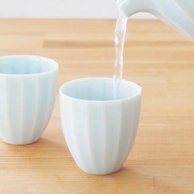 ふるさと納税 瑞浪市 父の日のプレゼントやお酒好きの方におすすめ。美濃焼の冷酒器セット　青磁 |  | 02