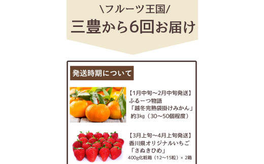 M02-0210_【ふるさと納税】【配送不可地域：北海道・沖縄県・離島】フルーツ王国 みとよ 特選 こだわり 6品 定期便 定期 旬の時期 旬 果物 フルーツ 果実 旬 デザート 食べごろ みかん い