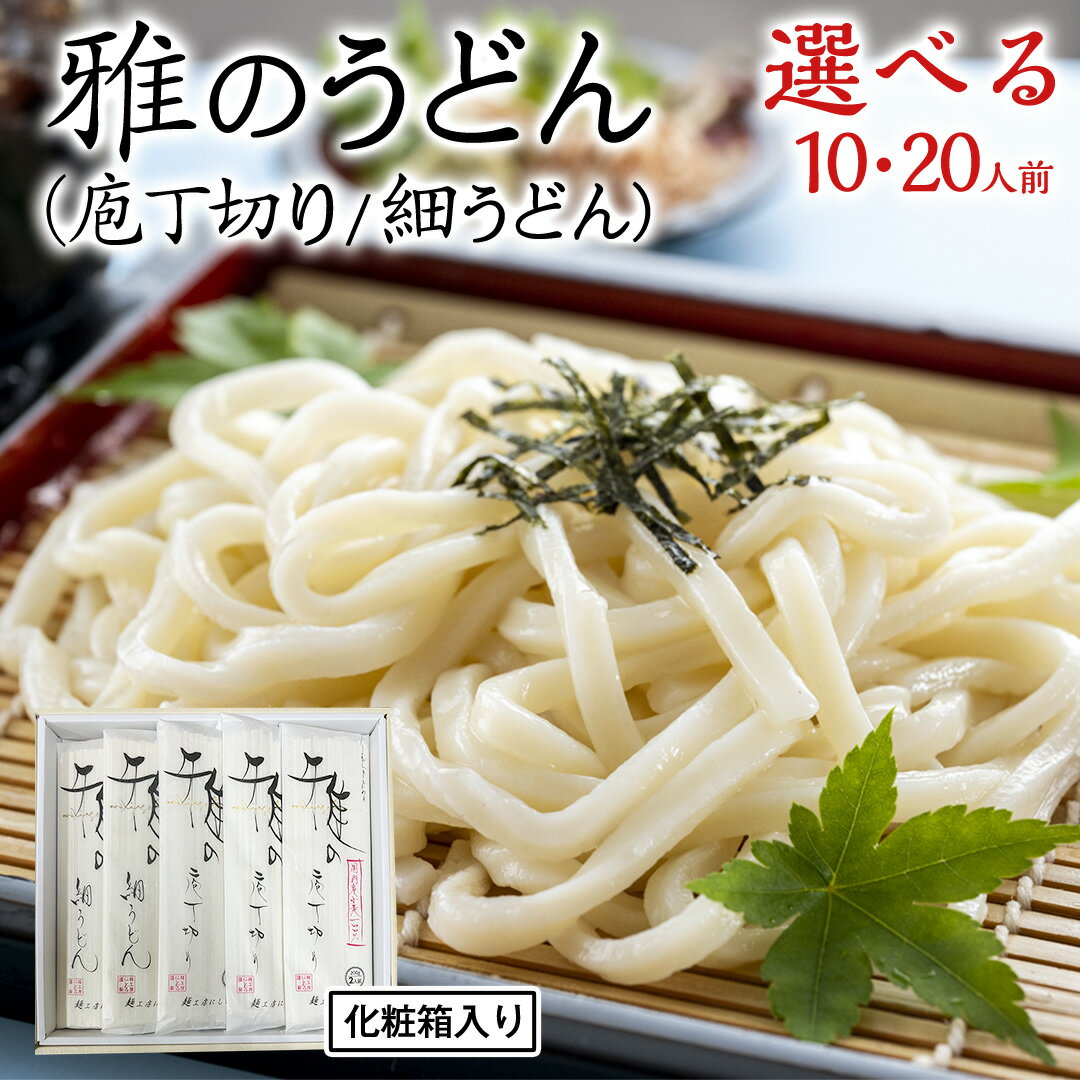 【ふるさと納税】雅のうどん （ 選べる 内容量 ） 約10人前 約20人前 うどん 麺 麺工房にしむら