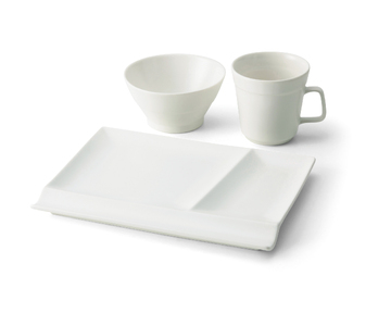 【美濃焼】　新生活 はじまりに miyama. スターターセット 3点 ホワイトマット 瑞浪市 / ミヤマプランニング 食器 プレート マグ ボウル [AZCM024]