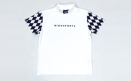 【2025年春新発売】マイクロタフレッチ レディース アーガイルモックネックシャツ/ホワイト/Sサイズ ゴルフウェア ゴルフ レディース アーガイル柄 モックネック 白 おしゃれ コーデ【124017】