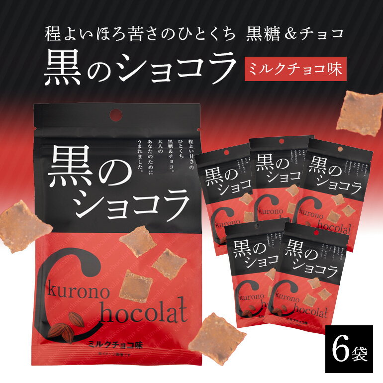 【ふるさと納税】 黒のショコラ ミルクチョコ味 6袋 173-21
