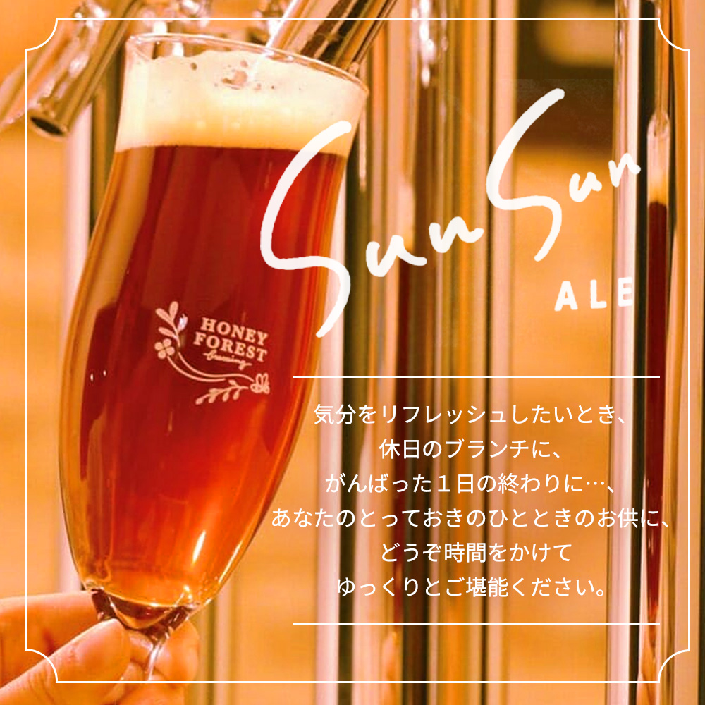 【3カ月定期便】Sun Sun ALE おすすめ６本×３ヶ月 | ビール クラフトビール ご当地ビール 地ビール アルコール お酒 柑橘類 はちみつ 蜂蜜 お土産 ご当地 鹿児島県 南大隅町