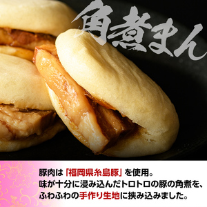 <全3回定期便・訳あり・簡易包装>角煮割包 角煮まん(総計30個・10個×3回)肉まん 冷凍 豚まん 中華まん 手作り お土産 中華 惣菜 定期便<離島配送不可>【ksg1522】【餃子舗博多弦月】