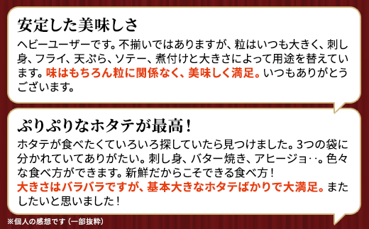 【訳あり】北海道産 帆立貝柱[特A]刺身用 500g×3袋  北海道 人気 おすすめ ホタテ 天然【配送不可地域：離島】【1136821】