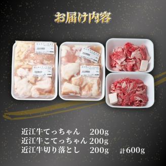 近江牛 モツ鍋 セット 600g 冷凍 ( 近江牛 もつ 鍋 切り落とし もつ鍋 てっちゃん こてっちゃん 和牛 黒毛和牛 ブランド和牛 近江牛 牛肉 三大和牛 近江牛 近江牛 贈り物 ギフト 国産