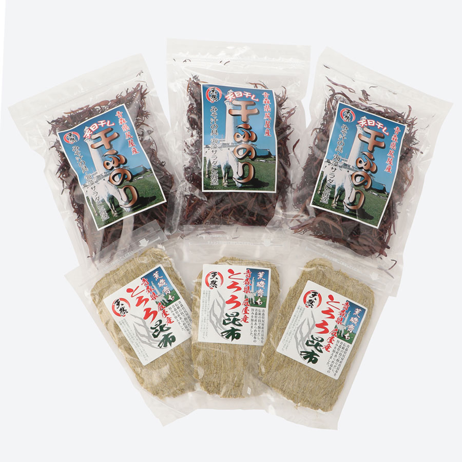 尻屋の昆布・干しふのりセット