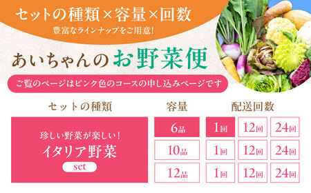 【6品】農薬に頼らない！カラダにやさしい「イタリア野菜」セット（ショート）【吉野ヶ里あいちゃん農園】野菜 やさい[FAA013]