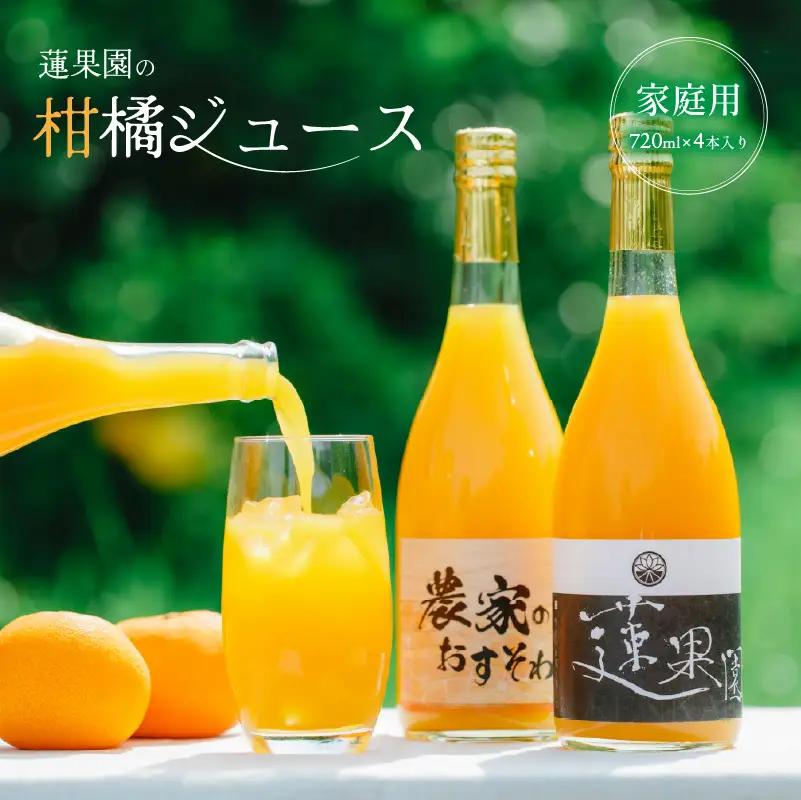【ジュース】100％ 柑橘 ジュース 4本 家庭用 みかんジュース  【RNK018】