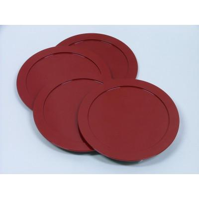 ふるさと納税 海南市 プレイスプレート4枚組　赤