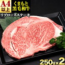 【ふるさと納税】くまもと黒毛和牛 リブロースステーキ 500g ( 250g x 2枚 ) 牛肉 冷凍 《30日以内に出荷予定(土日祝除く)》くまもと黒毛和牛 黒毛和牛 冷凍庫 個別 取分け 小分け 個包装 ステーキ肉 にも リブロースステーキ