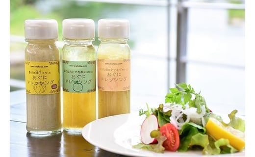 【おぐに天然食ほこすぎ】ほこすぎHAND MADE ドレッシング3本セット
