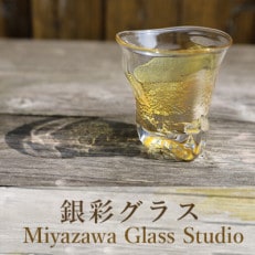 【ガラス工芸品】銀彩 グラス(022-1041)