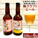 【ふるさと納税】梅クラフトビール ビール お酒 酒 国産 梅 クラフトビール 地ビール さっぱり フルーティー 330ml×6本 太宰府市 送料無料