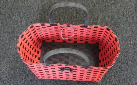 手作りクラフトバック（留め具付き）レッド_1609Ｒ-2