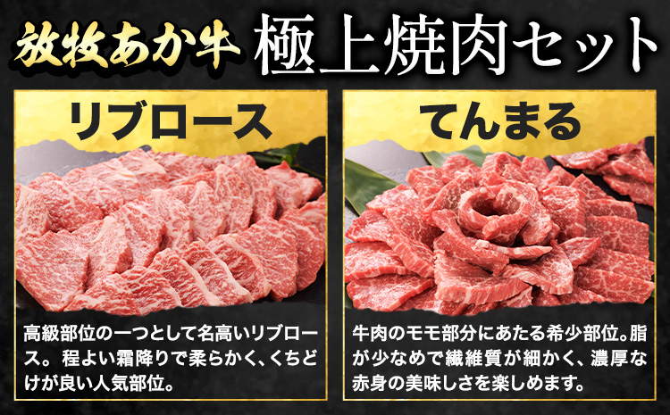 阿蘇うぶやま村の放牧あか牛極上焼肉セット1kg リブロース てんまる たっぷり BBQ 焼き肉 赤身 和牛 牛肉 牛 国産 あか牛 焼肉正 人気 ギフト 詰め合わせ 贈り物 お中元 お歳暮 贈答 熊本