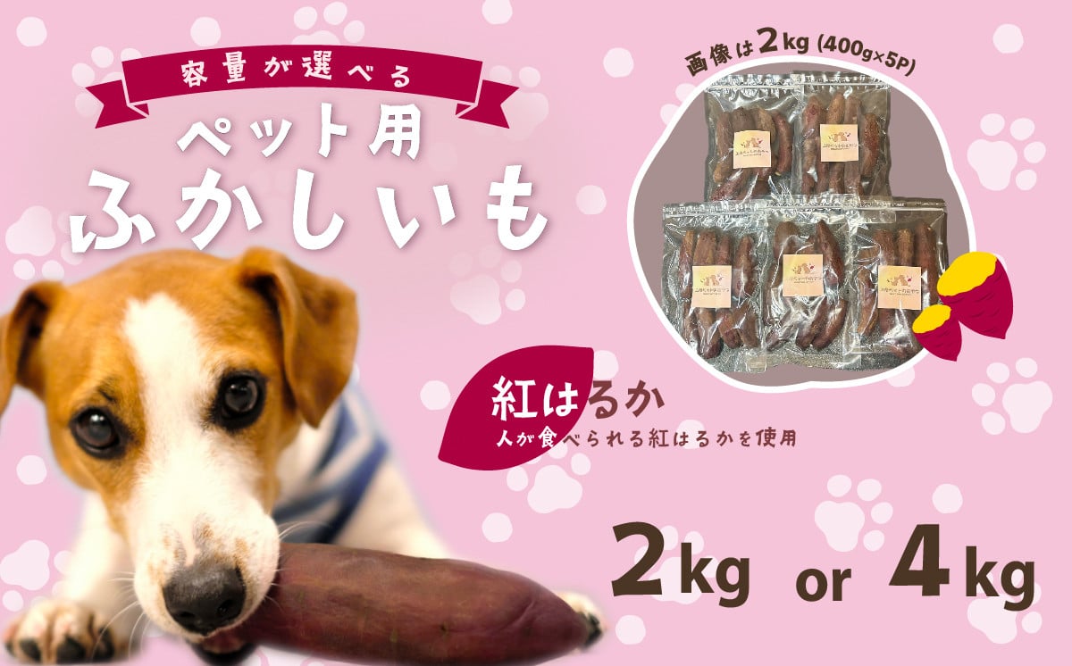 
            【無添加】選べる ペット用 ふかし芋 小芋 紅はるか 2kg 4kg 【ペットフード おやつ 無添加 ドックフード ペット用 さつまいも ヘルシー 犬】
          