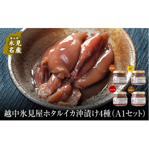 越中氷見屋　ホタルイカ沖漬け4種（A1セット）　【魚貝類・加工食品】