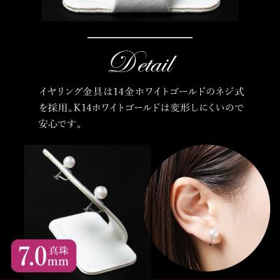 ふるさと納税 大分市 あこや本真珠イヤリング 真珠7.0mm 14Kホワイトゴールド_R14110 |  | 03