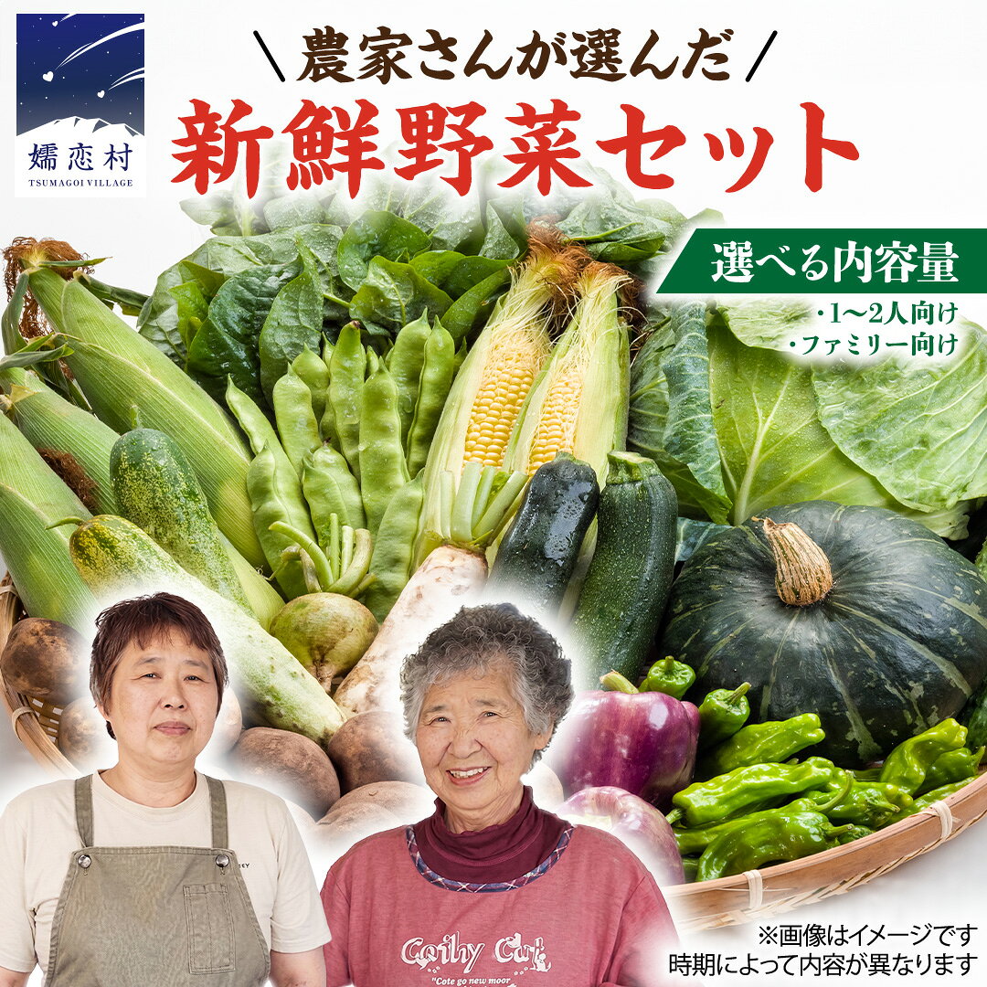 【ふるさと納税】 【 2026年 8月上旬 発送開始 】＜選べる内容量＞ 嬬恋キャベツ 入り！農家さんが選んだ 新鮮 高原 野菜 セット 先行予約 キャベツ 群馬 野菜 セット 産地直送 詰め合わせ アソート 期間限定 少量 野菜 新鮮 季節の野菜 旬の野菜
