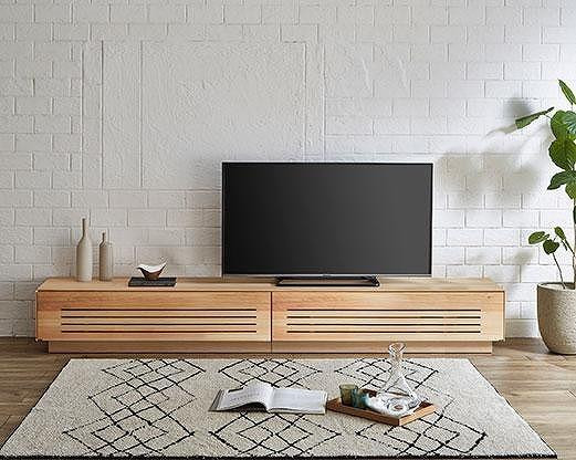 
【開梱設置】テレビ台 ルーチェ 無垢 ヒノキ 幅214-244cm TV テレビボード TV台 TVボード ローボード 家具
